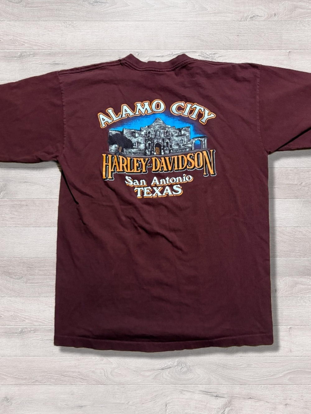Vintage Harley Davidson Motorcycles Alamo City San Antonio Texas Shirt XL